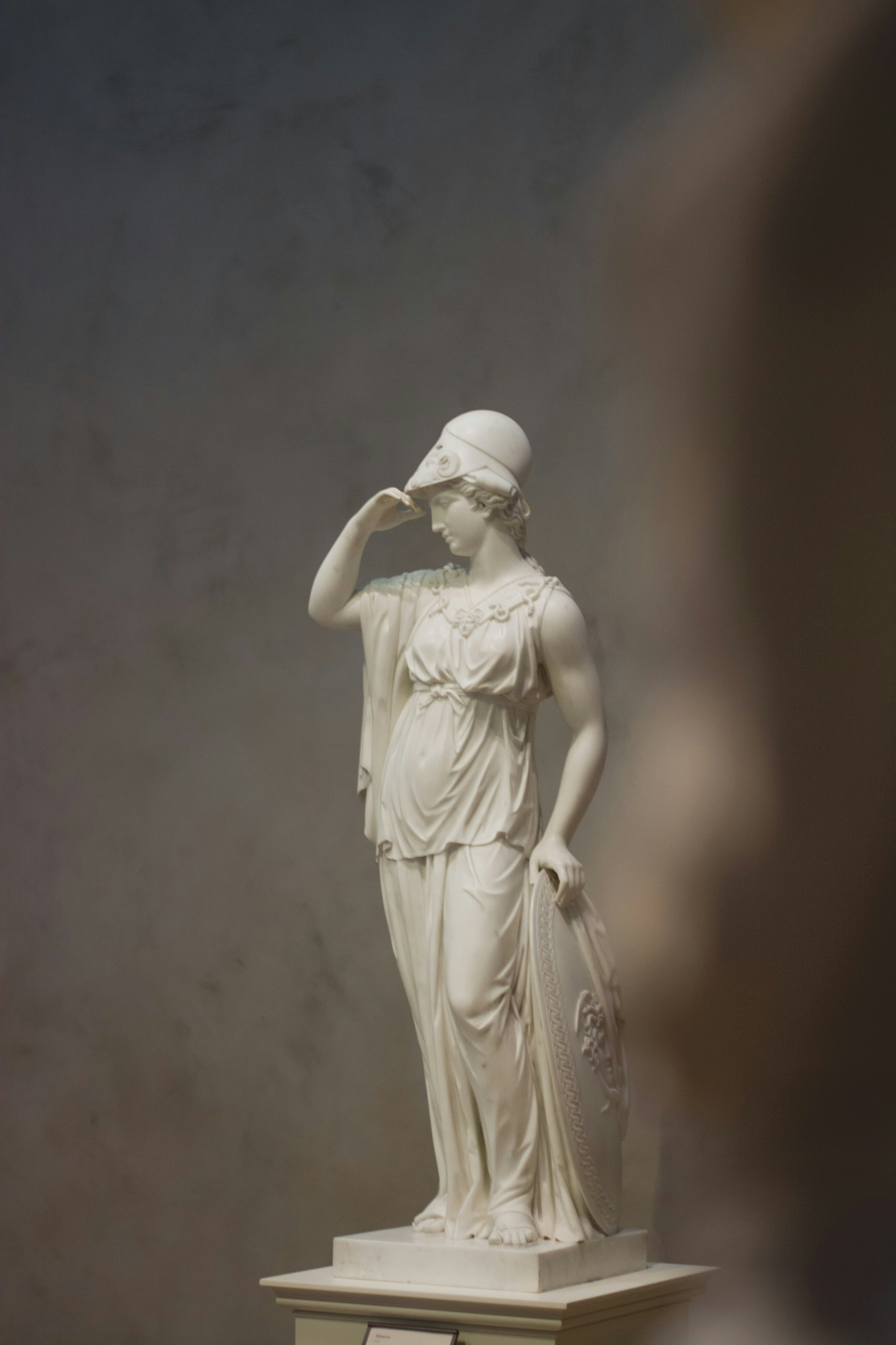 woman in white dress statue